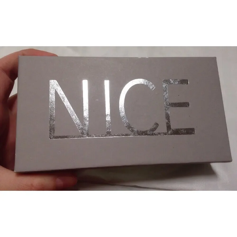 New NIB West Elm NICE Brass Word Object Shiny Silver Chrome Sign Decor w Box
